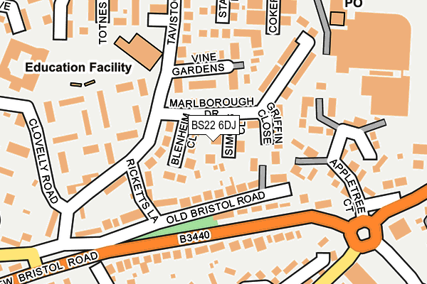 BS22 6DJ map - OS OpenMap – Local (Ordnance Survey)