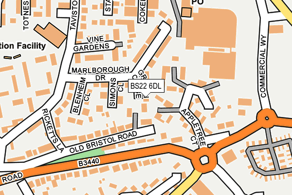 BS22 6DL map - OS OpenMap – Local (Ordnance Survey)