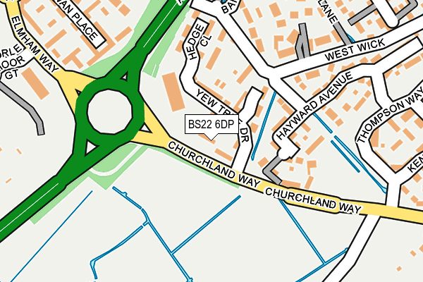 BS22 6DP map - OS OpenMap – Local (Ordnance Survey)
