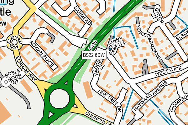 BS22 6DW map - OS OpenMap – Local (Ordnance Survey)