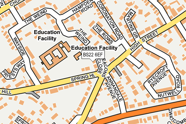 BS22 6EF map - OS OpenMap – Local (Ordnance Survey)
