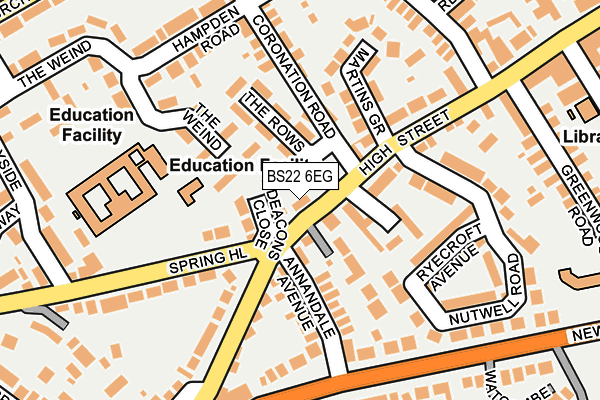 BS22 6EG map - OS OpenMap – Local (Ordnance Survey)