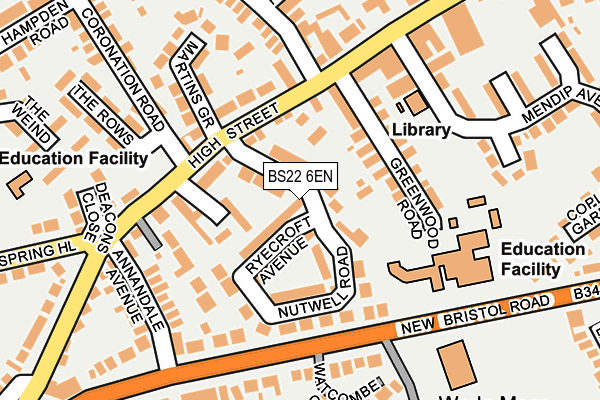 BS22 6EN map - OS OpenMap – Local (Ordnance Survey)