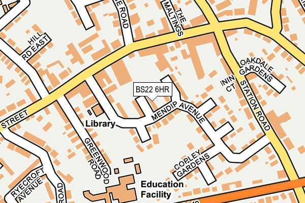 BS22 6HR map - OS OpenMap – Local (Ordnance Survey)