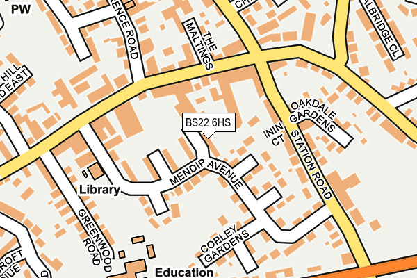 BS22 6HS map - OS OpenMap – Local (Ordnance Survey)