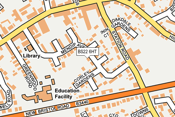 BS22 6HT map - OS OpenMap – Local (Ordnance Survey)
