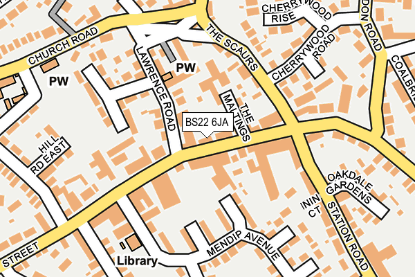 BS22 6JA map - OS OpenMap – Local (Ordnance Survey)