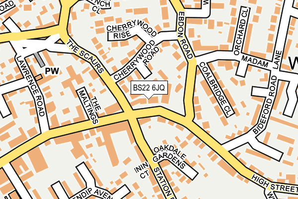 BS22 6JQ map - OS OpenMap – Local (Ordnance Survey)