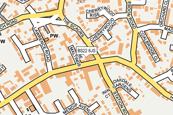 BS22 6JS map - OS OpenMap – Local (Ordnance Survey)
