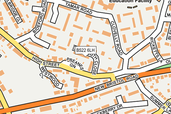 BS22 6LH map - OS OpenMap – Local (Ordnance Survey)