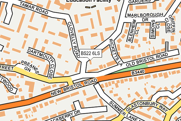 BS22 6LS map - OS OpenMap – Local (Ordnance Survey)