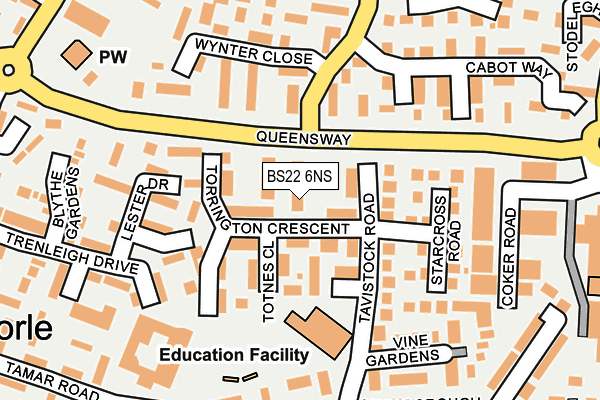 BS22 6NS map - OS OpenMap – Local (Ordnance Survey)