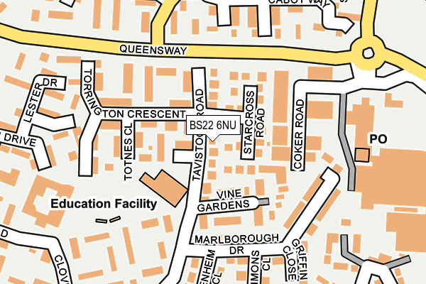 BS22 6NU map - OS OpenMap – Local (Ordnance Survey)