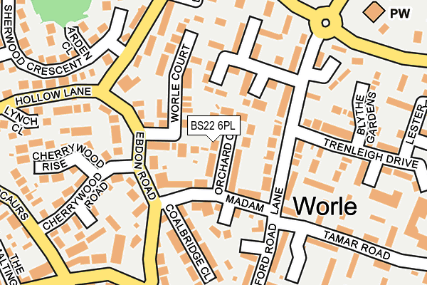 BS22 6PL map - OS OpenMap – Local (Ordnance Survey)