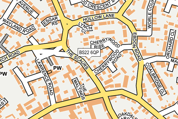 BS22 6QP map - OS OpenMap – Local (Ordnance Survey)