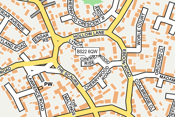 BS22 6QW map - OS OpenMap – Local (Ordnance Survey)
