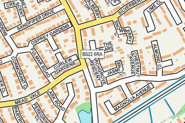 BS22 6RA map - OS OpenMap – Local (Ordnance Survey)