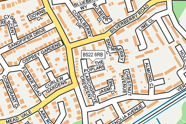 BS22 6RB map - OS OpenMap – Local (Ordnance Survey)