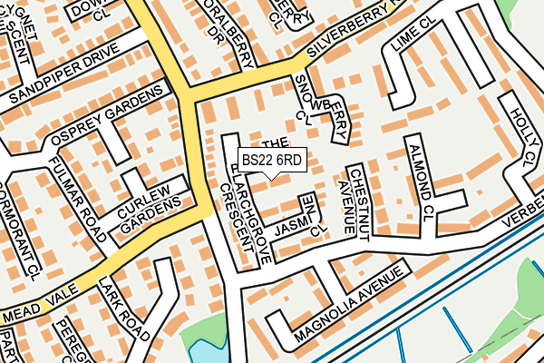 BS22 6RD map - OS OpenMap – Local (Ordnance Survey)