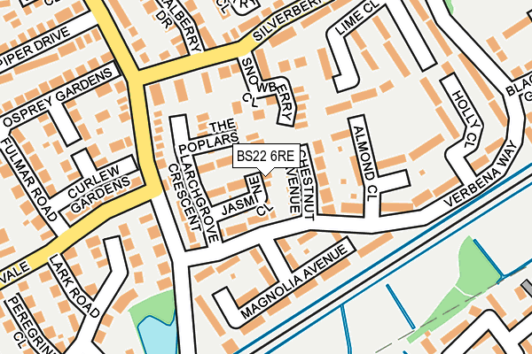 BS22 6RE map - OS OpenMap – Local (Ordnance Survey)