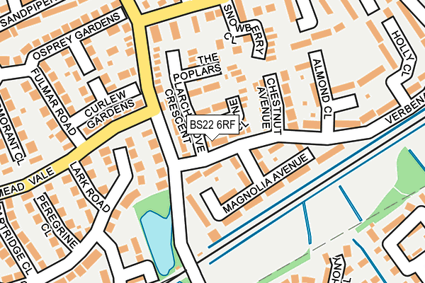 BS22 6RF map - OS OpenMap – Local (Ordnance Survey)