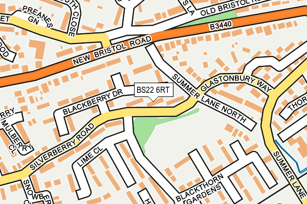 BS22 6RT map - OS OpenMap – Local (Ordnance Survey)