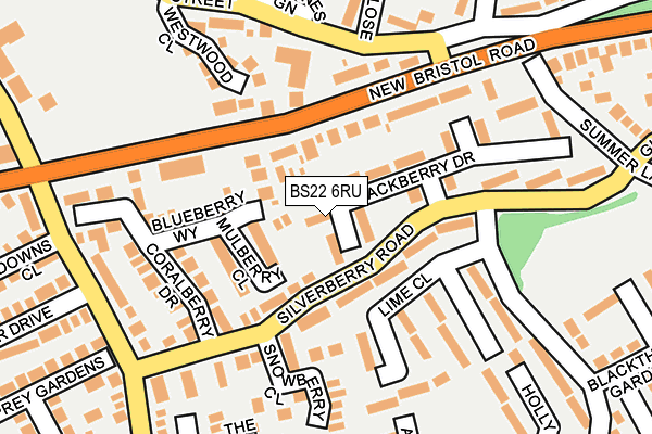 BS22 6RU map - OS OpenMap – Local (Ordnance Survey)