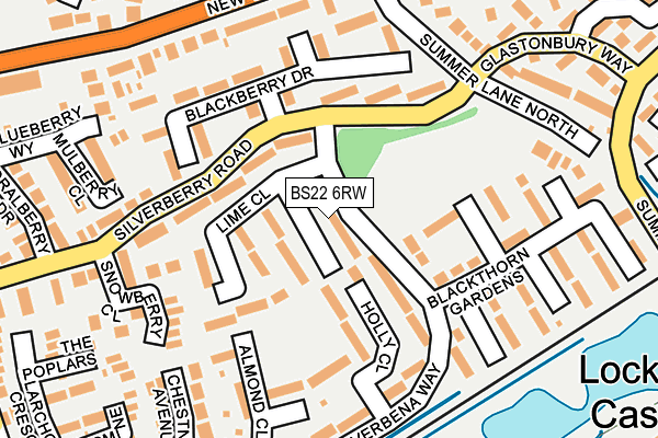 BS22 6RW map - OS OpenMap – Local (Ordnance Survey)