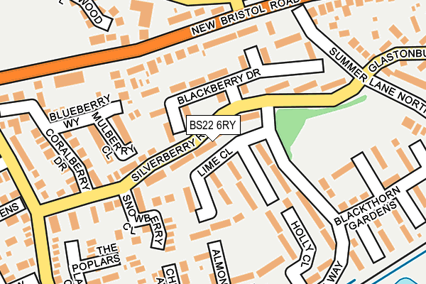 BS22 6RY map - OS OpenMap – Local (Ordnance Survey)