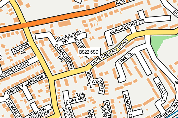 BS22 6SD map - OS OpenMap – Local (Ordnance Survey)