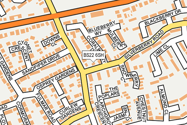 BS22 6SH map - OS OpenMap – Local (Ordnance Survey)