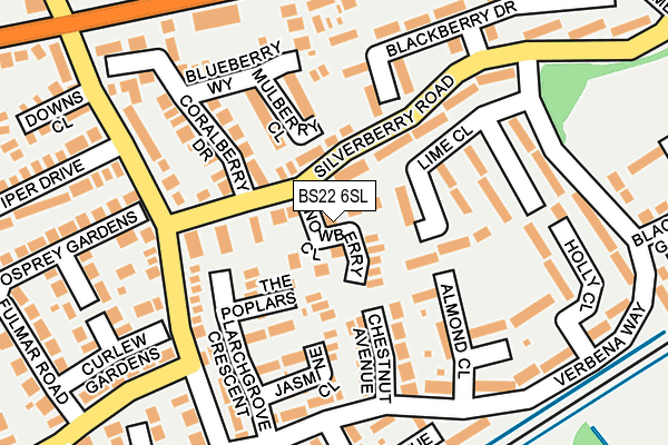 BS22 6SL map - OS OpenMap – Local (Ordnance Survey)