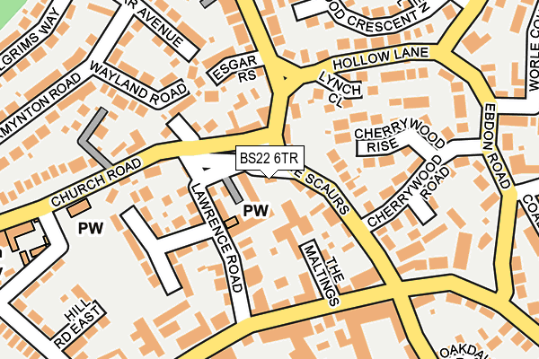 BS22 6TR map - OS OpenMap – Local (Ordnance Survey)