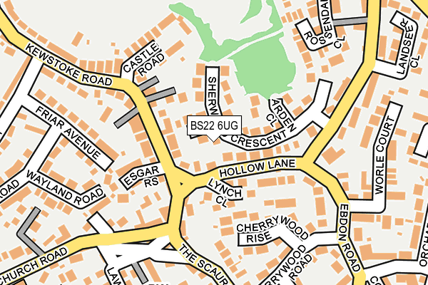 BS22 6UG map - OS OpenMap – Local (Ordnance Survey)