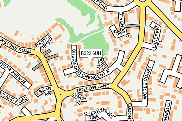 BS22 6UH map - OS OpenMap – Local (Ordnance Survey)