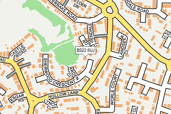 BS22 6UJ map - OS OpenMap – Local (Ordnance Survey)