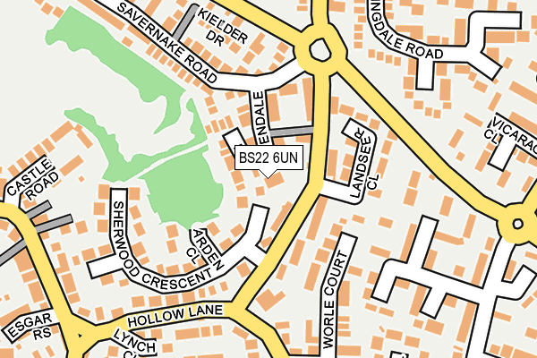 BS22 6UN map - OS OpenMap – Local (Ordnance Survey)