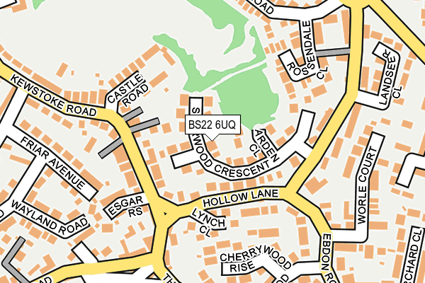 BS22 6UQ map - OS OpenMap – Local (Ordnance Survey)