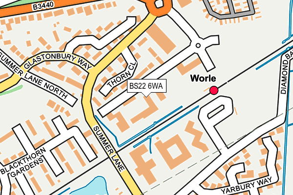 BS22 6WA map - OS OpenMap – Local (Ordnance Survey)