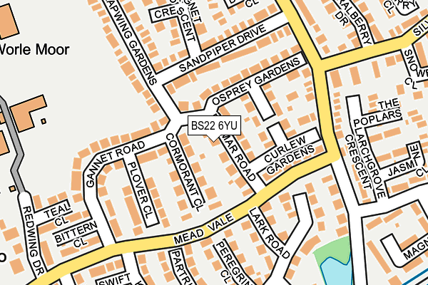 BS22 6YU map - OS OpenMap – Local (Ordnance Survey)