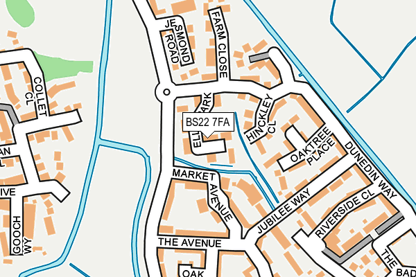 BS22 7FA map - OS OpenMap – Local (Ordnance Survey)