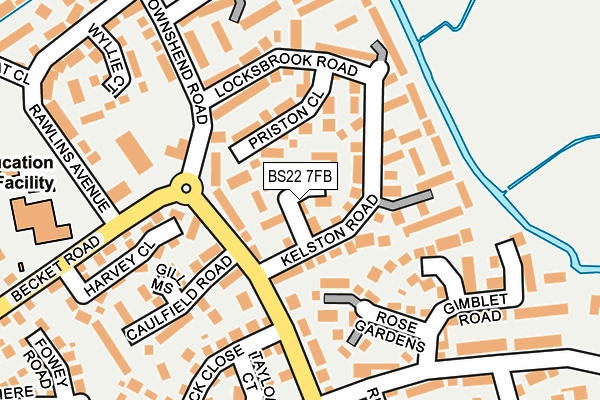 BS22 7FB map - OS OpenMap – Local (Ordnance Survey)