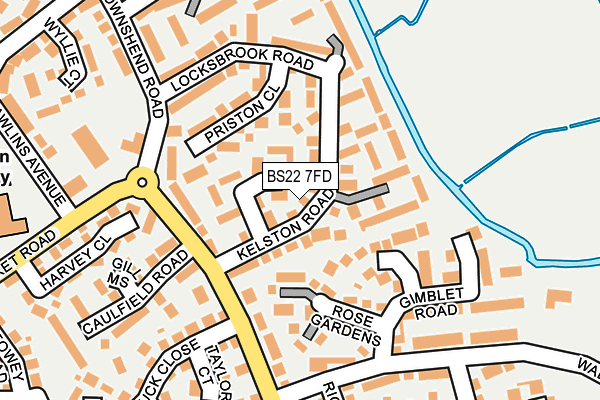 BS22 7FD map - OS OpenMap – Local (Ordnance Survey)