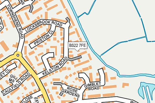BS22 7FE map - OS OpenMap – Local (Ordnance Survey)