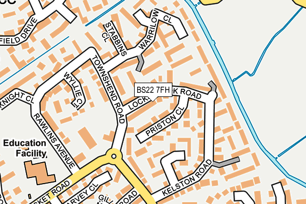 BS22 7FH map - OS OpenMap – Local (Ordnance Survey)
