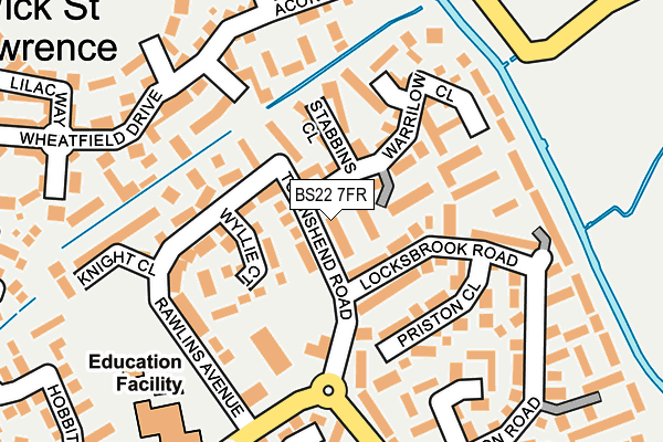 BS22 7FR map - OS OpenMap – Local (Ordnance Survey)