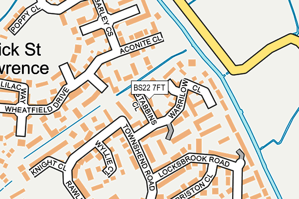 BS22 7FT map - OS OpenMap – Local (Ordnance Survey)