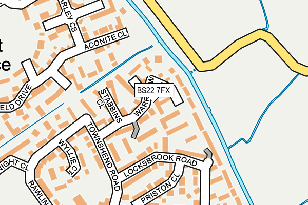 BS22 7FX map - OS OpenMap – Local (Ordnance Survey)