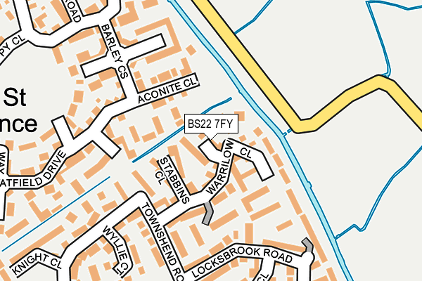 BS22 7FY map - OS OpenMap – Local (Ordnance Survey)