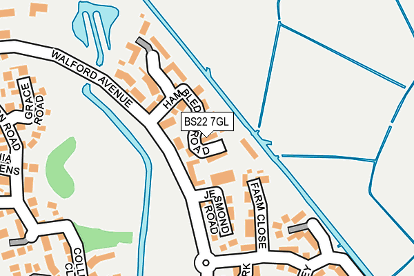 BS22 7GL map - OS OpenMap – Local (Ordnance Survey)
